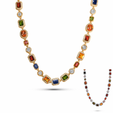 Coloured CZ Necklace