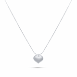 Chunky Silver Heart Necklace