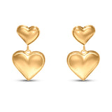 Double Heart Studs