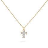 Small Diamond Gold Cross Necklace