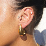 Gold Teardrop Studs